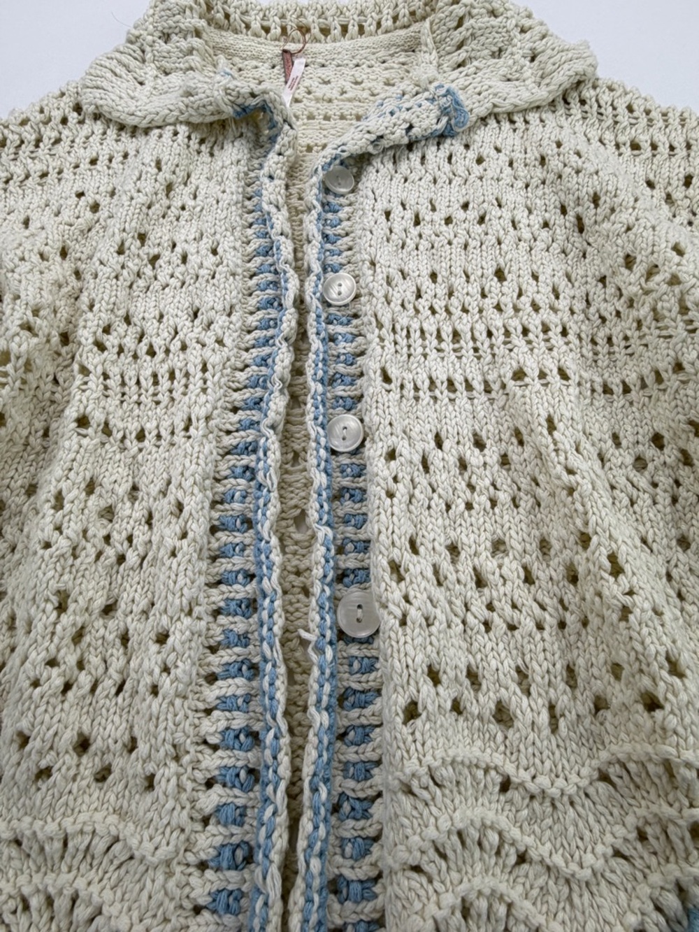 Free People Santa Cruz Club Shirt Crochet Button Down XS - Picture 3 of 13